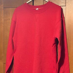 Lululemon Women's Sz 12 Red Long Sleeve Crewneck Cotton Sweatshirt $128